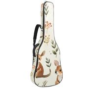 Funda suave para guitarra acústica de 43 pulgadas con correa de mochila y 2 bolsillos, bonito canguro, mochila sin relleno, impermeable, tela Oxford, bolsa para bajo para guitarras clásicas,