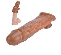 Funda suave para pene de punto G, condones reutilizables de silicona, alarga el anillo suave para pene, mangas de extensión de pene masculino, Juguetes sexuales para hombres