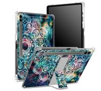 Funda suave para Samsung Galaxy Tab S9 FE Plus de 12.4 pulgadas 2023 SM-X610/ X616B/X618U con soporte para bolígrafo S, parte trasera transparente con mandalas artísticas, cubierta de protección de