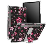 Funda suave para Samsung Galaxy Tab S9 FE Plus de 12.4 pulgadas 2023 SM-X610/ X616B/X618U con soporte para bolígrafo S, parte trasera transparente con flor de cerezo rosa, cubierta de protección de