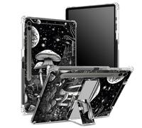 Funda suave para Samsung Galaxy Tab S9 FE Plus de 12.4 pulgadas 2023 SM-X610/ X616B/X618U con soporte para bolígrafo S, parte trasera transparente con hongo espacial, cubierta de protección de esquina