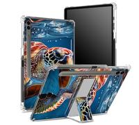 Funda suave para Samsung Galaxy Tab S9 FE Plus de 12.4 pulgadas 2023 SM-X610/ X616B/X618U con soporte para bolígrafo S, parte trasera transparente con cabeza de tortuga, cubierta de protección de