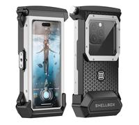 Funda subacuática para esnórquel, carcasa de buceo impermeable con pantalla táctil, funda universal para iPhone 17/16/15/14/13 Pro Max Samsung Galaxy S26/S25/S24 Ultra hasta 6.9 pulgadas (negro)