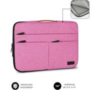 Subblim Funda para portátiles Air Padding 360 Sleeve hasta 14" Rosa