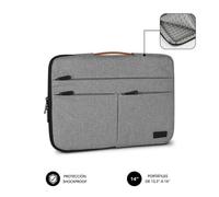 Funda Subblim Air Padding 360 Sleeve para Portátiles hasta 14'/ Gris Claro