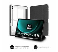 Subblim Funda tablet Clear Shock para Samsung S9+/S9 FE+ 12,4" Absorbe impactos Slot S Pen Negro