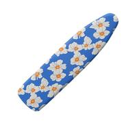 Funda Tabla De Planchar 110X30 Flor Naranja Blanca Funda para Tabla De Planchar, Elástica para Tabla De Planchar, Ajustable, Reflecta Vapor Y Calor,Lavable, Duradera