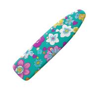 Funda Tabla de Planchar 110X30 Flores Blancas Púrpuras Funda para Tabla De Planchar, Elástica para Tabla De Planchar, Ajustable, Reflecta Vapor Y Calor,Lavable, Duradera