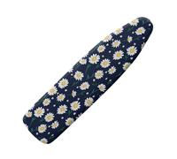 Funda Tabla De Planchar 110X30 Flores Verde Oscuro Blanco Funda para Tabla De Planchar, Elástica para Tabla De Planchar, Ajustable, Reflecta Vapor Y Calor,Lavable, Duradera