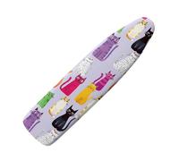 Funda Tabla De Planchar 110X30 Gato Colorido Funda Acolchada Suave con Borde Elástico Universal, Resistente Al Calor E Impermeable, Anti-Quemaduras