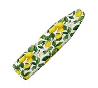 Funda Tabla De Planchar 110x30 Limón Amarillo Funda Plancha Universal Ajustable con Acolchado para Un Planchado Más Fácil - Tamaño Universal,con Reflejo térmico,Transpirable y Antideslizante