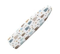 Funda Tabla De Planchar 110X30 Oso Azul Marrón Funda para Tabla de Planchar, Elástica para Tabla De Planchar, Ajustable, Reflecta Vapor Y Calor,Lavable, Duradera
