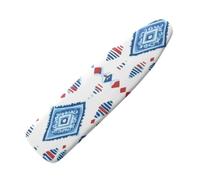 Funda Tabla de Planchar 110X30 Patrón Rojo Azul Funda para Tabla De Planchar, Elástica para Tabla De Planchar, Ajustable, Reflecta Vapor Y Calor,Lavable, Duradera