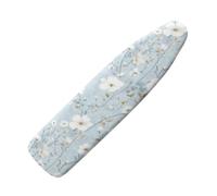 Funda Tabla De Planchar 120X40 Ajustable Plantas Blancas Universal Funda para Tabla De Planchar- Acolchado cómodo-Refleja Calor para Plancharo rápido,Duradero y Lavable,Fácil Almacenamiento