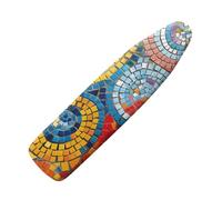 Funda Tabla de Planchar Geometría Azul Naranja Funda Plancha Universal Ajustable Montaje Fácil con Elástico Ironing Board Cover Refleja Calor para Planchar Rápido Fundas Mesa Plancha 120x40cm