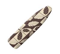 Funda Tabla Planchar 120 X 40 Hojas Beige Marrón Oscuro Funda para Tabla De Planchar con Relleno De Fieltro De 4 Mm, Cordón Ajustable, Uso Doméstico, Lavandería, Hogar, Planchado Diario