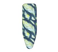 Funda Tabla Planchar Ajustable Hojas Verde Esmeralda Funda para Tabla de Planchar Universal Algodón con Acolchado Lavable Borde Elástico Antideslizante Ironing Board Cover (XL)