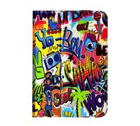 Funda Tablet 10 Pulgadas Soporte Vídeo Cierre Elástico Dibujo Arte Urbano