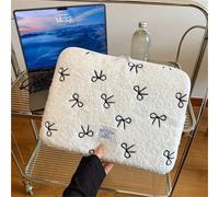 Funda Tablet Funda for portátil con Lazo, Bonita, de 11, 13,3,6 y 14 Pulgadas(Beige)