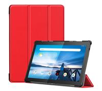 Lobwerk - Funda para Lenovo Tab M10 TB-X605F de 10,1 Pulgadas (función Atril, función de Encendido y Apagado automático) Rojo Rojo