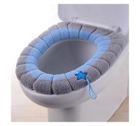 Funda Tapa Vater Funda de asiento de inodoro universal, cálida y for el invierno, for baño, lavable, extraíble, con cremallera y tapa abatible, con asa for el hogar(Color-01)