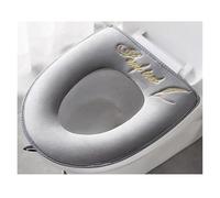 Funda Tapa Vater Funda de asiento de inodoro universal, cálida y for invierno, for baño, lavable, extraíble, con cremallera y tapa abatible, resistente al agua, for uso doméstico(Gray)