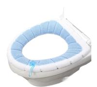 Funda Tapa Vater Funda universal for asiento de inodoro, cálida y, for invierno, lavable, extraíble, con cremallera y tapa abatible, resistente al agua.(Blue)