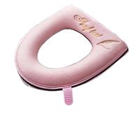 Funda Tapa Vater Funda universal for asiento de inodoro, cálida y, for invierno, lavable, extraíble, con cremallera y tapa abatible, resistente al agua.(Pink-Zipper)