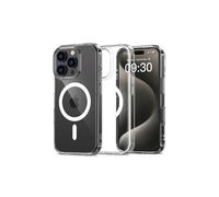 Funda Tech-Protect compatible con iPhone 16 Pro Max, MagSafe, FlexAir Hybrid transparente.
