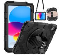 Funda TECHGEAR SUPE para Apple iPad de 10.ª generación de 10,9 Pulgadas/iPad 10 2022, Resistente, Resistente, Resistente a los Golpes, Divertida Funda para niños y niñas con Soporte Giratorio 360,
