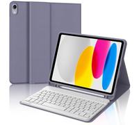 Funda Teclado para iPad A16 de 11ª Generación 2025/10ª Generación 2022, AZERTY francés Funda Teclado Bluetooth Magnética Desmontable con Portalápices para iPad 10/11eme Gén de 10,9/11 pulgadas
