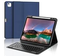 Funda Teclado para iPad Air 13 Pulgadas (M3 2025/M2 2024)/iPad Pro 12.9 Pulgadas (6ª /5ª /4ª /3ª Gen), Teclado Español Ñ Bluetooth Magnético Desmontable con Funda TPU Protectora Delgada, Azul Oscuro