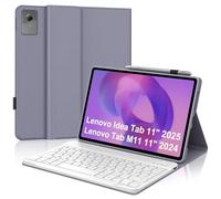 Funda teclado para Lenovo Idea Tab 11" 2025 con AZERTY francés extraíble Bluetooth inalámbrico funda teclado funda premium de piel sintética con soporte para lápiz para Lenovo Idea Tab K11 Gen 2 11