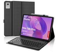 Funda teclado para Lenovo Idea Tab Plus 12.1 pulgadas 2025(TB361ZU/TB361FU) | Con teclado delgado magnético extraíble Bluetooth y funda de TPU suave con soporte para bolígrafo para oficina/estudio