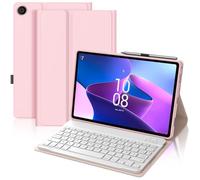 Funda teclado para Lenovo Tab M10 3e Gén de 10,1 pulgadas, AZERTY francés funda teclado Bluetooth magnético desmontable con soporte para tablet Lenovo Tab M10 3eme Gén 10,1" 2022, rosa