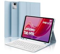 Funda Teclado para Lenovo Tab M11 11 Pulgadas, AZERTY francés Funda Teclado Bluetooth Magnética Desmontable con Portalápices para Tablet Lenovo Tab M11 11" 2024 (TB330FU/TB330XU), Azul Cielo