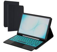 Funda teclado para Samsung Galaxy Tab A11 Plus /A9+ 11 pulgadas - 7 colores iluminado inalámbrico extraíble Tablet Teclado con Touchpad - Layout italiano QWERTY Cover Teclado para Tab A11+ Negro