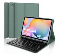 Funda Teclado para Samsung Galaxy Tab S6 Lite 10.4" 2024/2022/2020, AZERTY francés Funda Teclado Bluetooth Magnética Desmontable con Portalápices para Samsung Galaxy S6 Lite 10,4 pulgadas, Verde