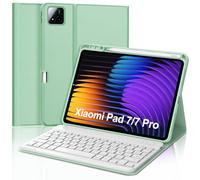 Funda Teclado para Xiaomi Pad 7/7 Pro 11.2" 2025, AZERTY francés Funda Teclado Bluetooth Magnético Desmontable con Portalápices para Tablet Xiaomi Pad 7/7 Pro 2025 11,2 pulgadas, Verde Claro