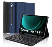 Funda Teclado Samsung Galaxy Tab S9 FE 10.9"/S10 FE 10.9"/S9 11", Teclado España Ñ Bluetooth Inalambrico Desmontable para Samsung Galaxy Tab S10 FE 10.9" 2025/S9 FE 10.9"2023/S9 11" 2023, Azul Marino