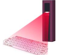 Funda Teclado Windows Teclado Virtual Wireless ProjectionFive Colors AvailableFor Smart Phone PC Table Small Portable Punta Teclado (Red, One Size)