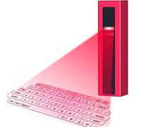 Funda Teclado Windows Teclado Virtual Wireless ProjectionFive Colors AvailableFor Smart Phone PC Table Small Portable Punta Teclado (Watermelon Red, One Size)