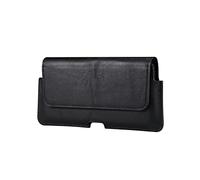 Funda Telefono Cinturon Hombre Negro, Bolsa con Clip para Cinturón para Teléfono, 6.7" Bolsas de Cuero con Clip de Cinturón Universal para Teléfono Horizontal Estuche Riñonera Deportiva para Movil