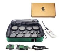 Funda térmica eléctrica para masaje de spa, 16 piedras de basalto, calentador portátil de piedras calientes