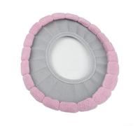 Funda térmica para asiento de inodoro con asa de correa, se adapta a la mayoría de asientos ovalados alargados, tela de poliéster suave reutilizable para los fríos días de invierno (rosa)