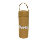 Funda térmica porta botella con interior aislante de aluminio, porta botella con cremallera y asa, bolsa térmica para botellas y termos, disponible en 6 colores suaves (amarillo suave, 0,5 L)