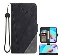 Funda tipo cartera Asuwish compatible con Ulefone Note14/14Pro, de cuero con tarjetero, soporte, cordón y correa para la muñeca - Negra