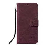 Funda tipo cartera compatible con OnePlus Nord CE4 Lite, a prueba de golpes, con soporte para tarjetas de crédito, para mujeres y hombres, funda plegable a prueba de golpes, color granate