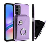 Funda tipo cartera compatible con OnePlus Nord CE4 Lite con tarjetero, soporte de anillo con bloqueo RFID, piel sintética TPU, a prueba de golpes, elegante funda protectora para OnePlus Nord CE4 Lite,