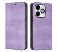 Funda tipo cartera compatible con UMIDIGI G100X 5G/G9X/NOTE 100X 5G con tarjetero, cierre magnético a prueba de golpes, funda protectora de piel sintética, color morado claro